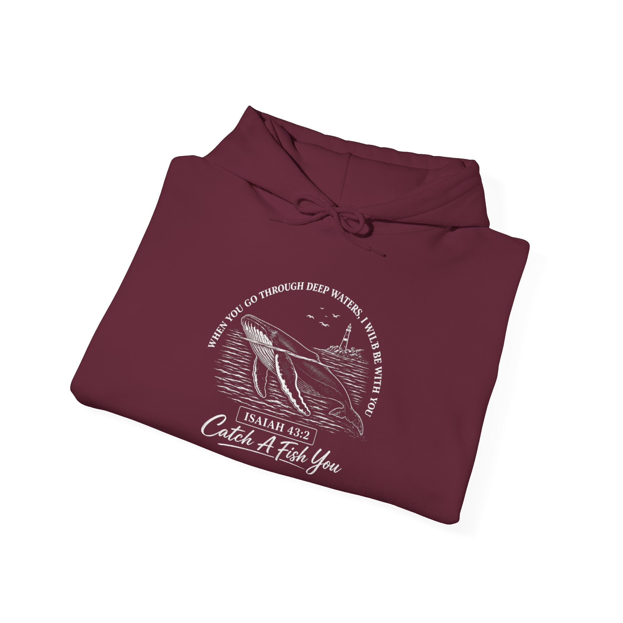Fishing Hoodie - "Catch A Fish You" Whale Graphic Hoodie