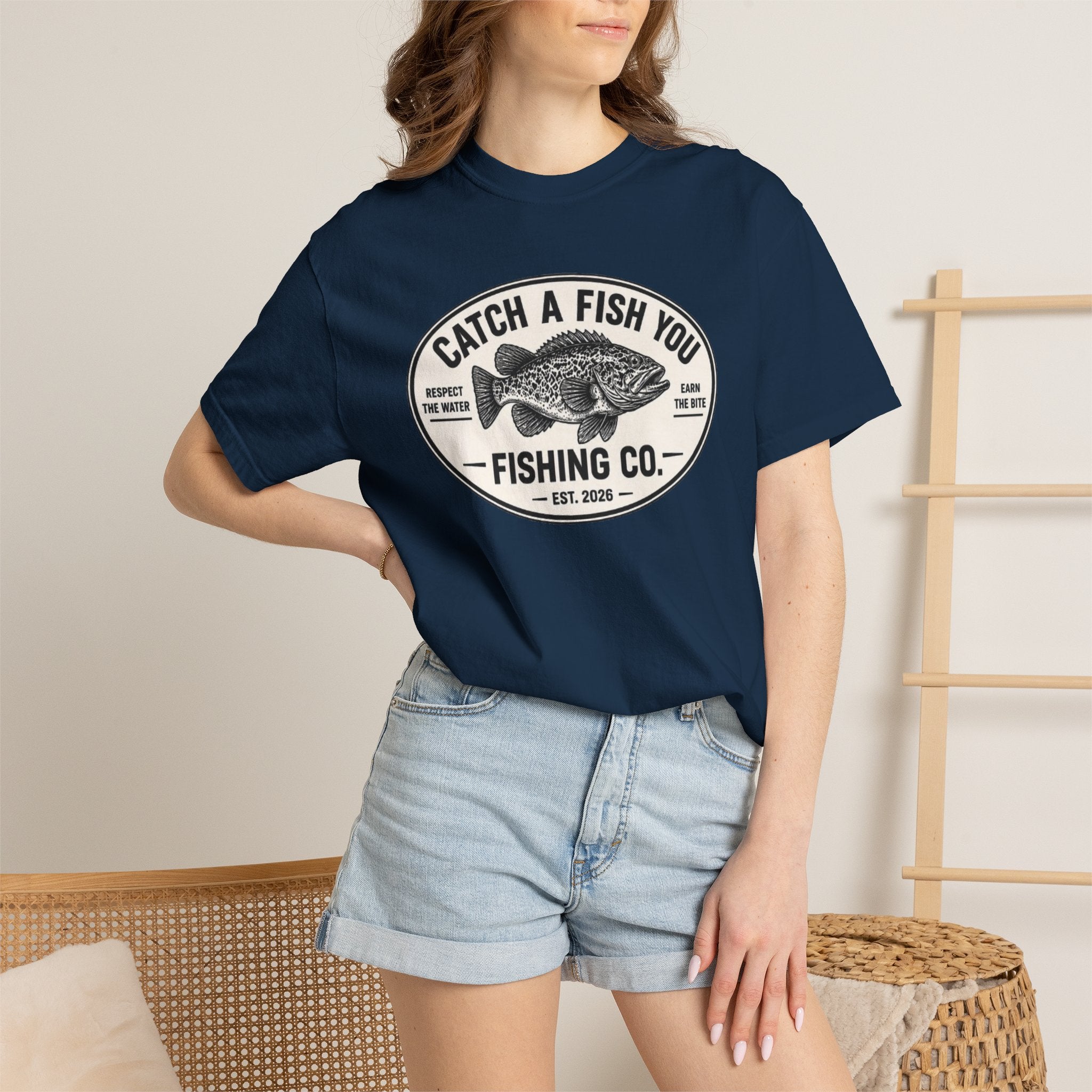 Fishing Co. Vintage Fish Logo T-Shirt — "Catch A Fish You" Graphic Tee