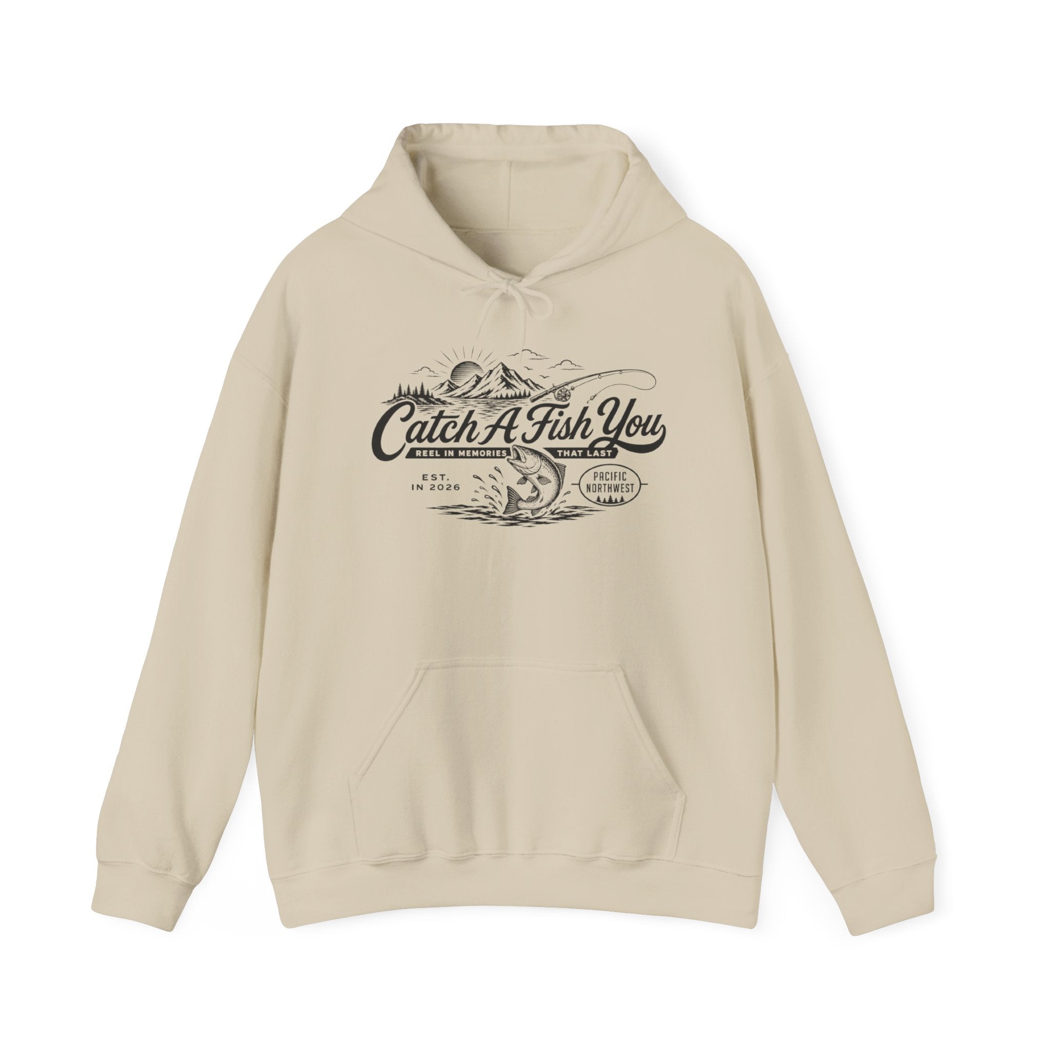 Catch A Fish You Hoodie — Vintage Fishing Graphic Hoodie