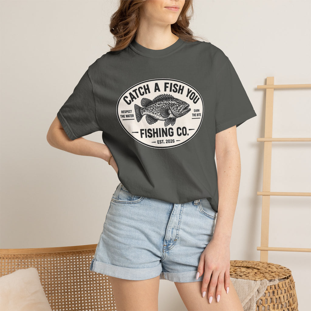 Fishing Co. Vintage Fish Logo T-Shirt — "Catch A Fish You" Graphic Tee