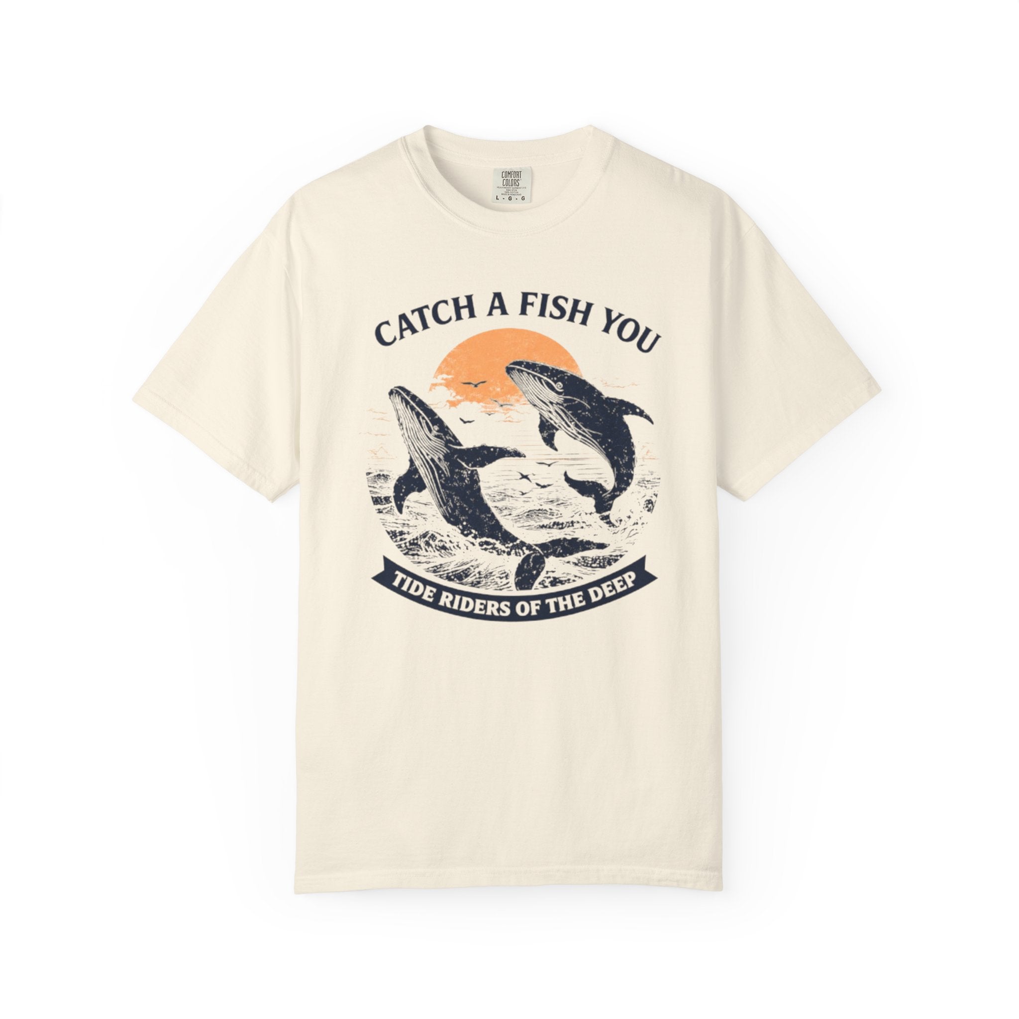 Fishing Graphic T-Shirt — "Catch a Fish You" Dolphin & Whale Ocean Tee
