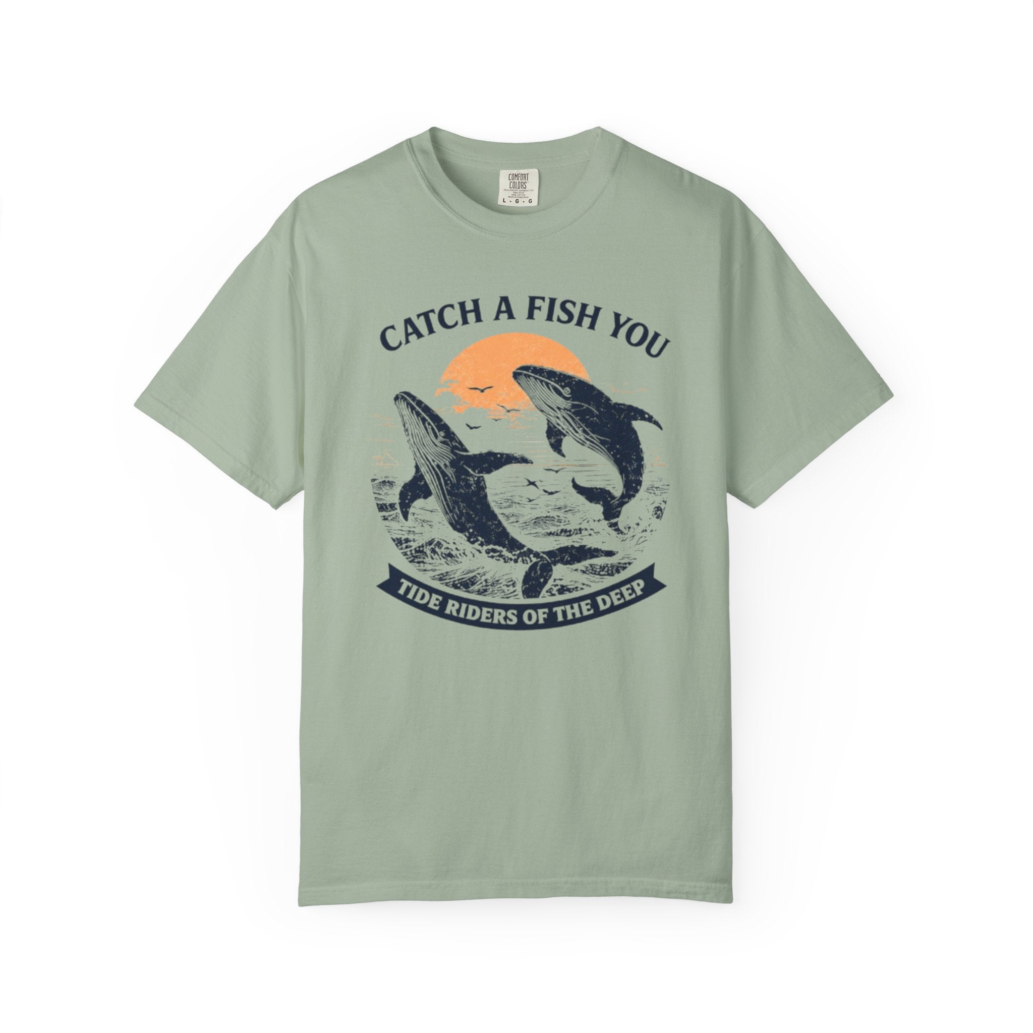 Fishing Graphic T-Shirt — "Catch a Fish You" Dolphin & Whale Ocean Tee