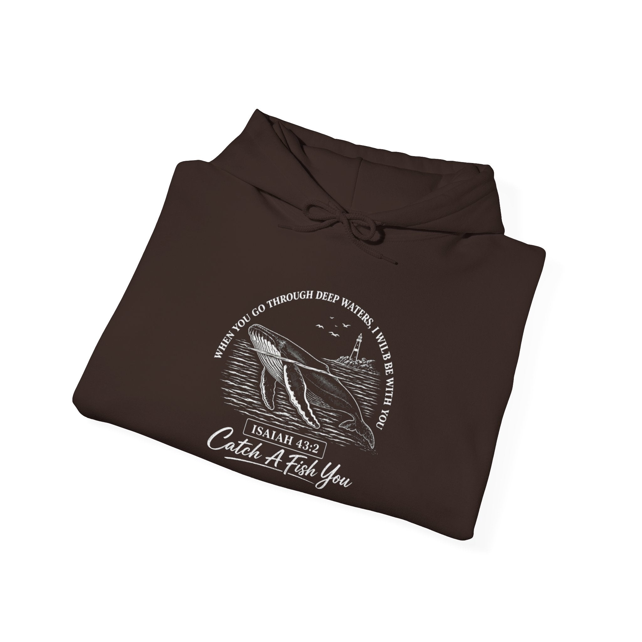 Fishing Hoodie - "Catch A Fish You" Whale Graphic Hoodie