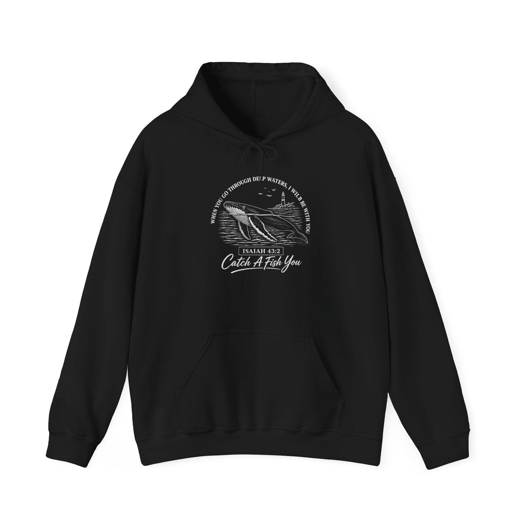 Fishing Hoodie - "Catch A Fish You" Whale Graphic Hoodie