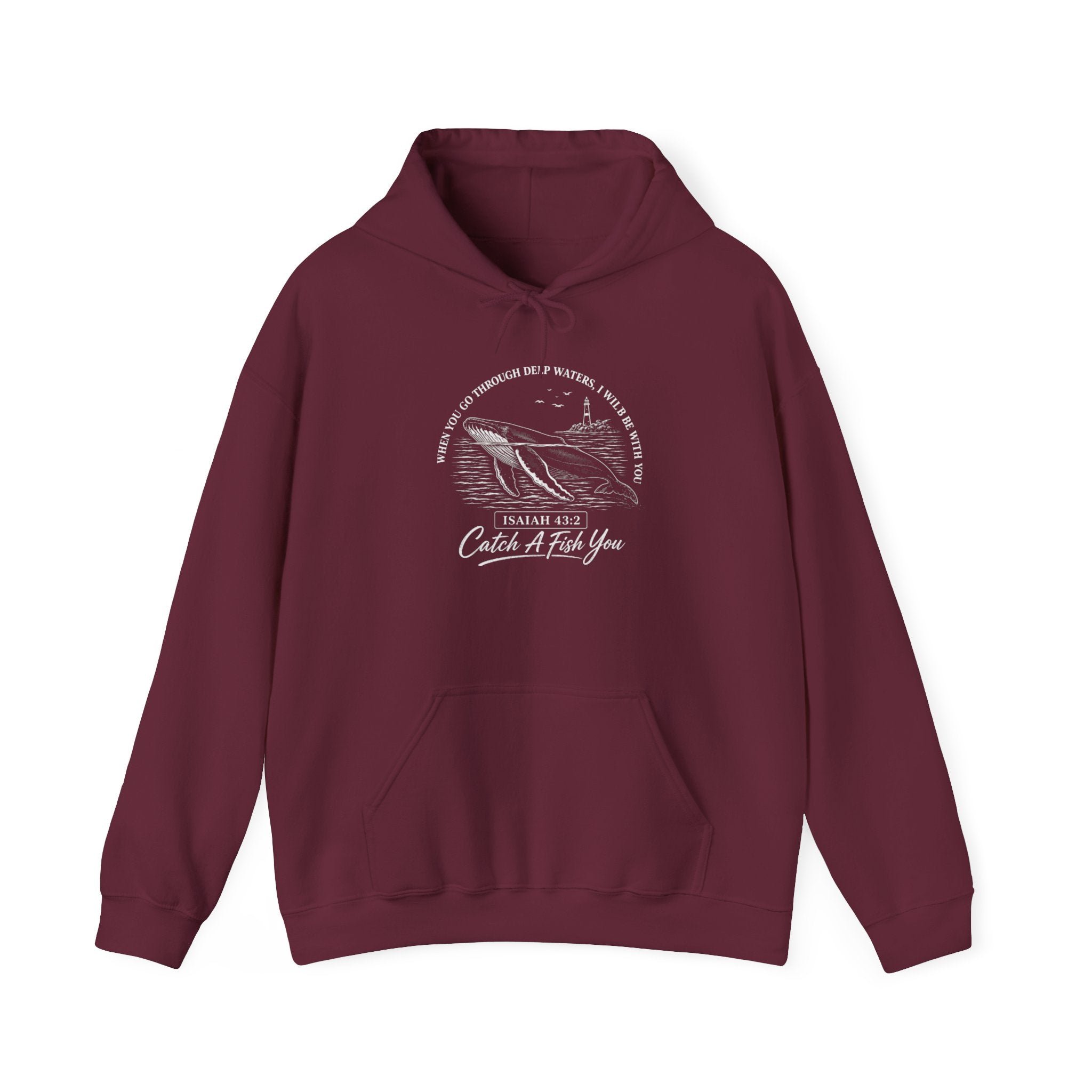 Fishing Hoodie - "Catch A Fish You" Whale Graphic Hoodie