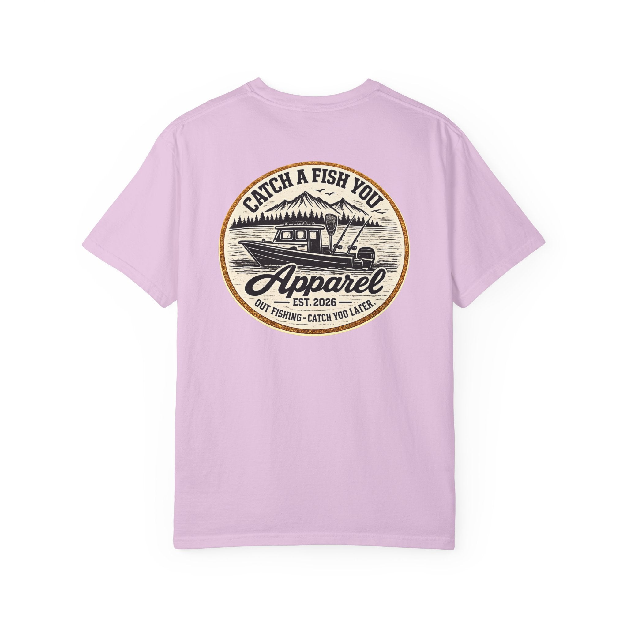 Fishing Boat Graphic T-Shirt — "Catch a Fish You Apparel" Logo Tee