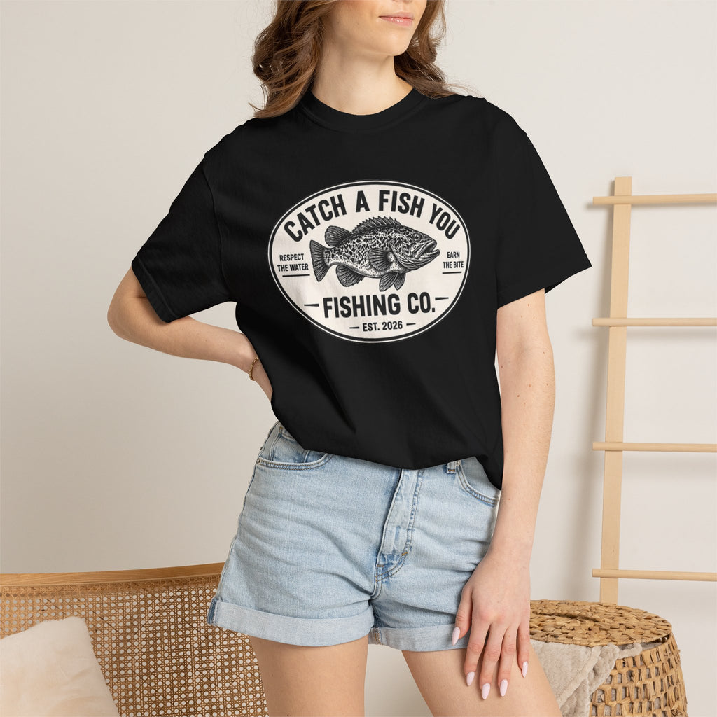 Fishing Co. Vintage Fish Logo T-Shirt — "Catch A Fish You" Graphic Tee