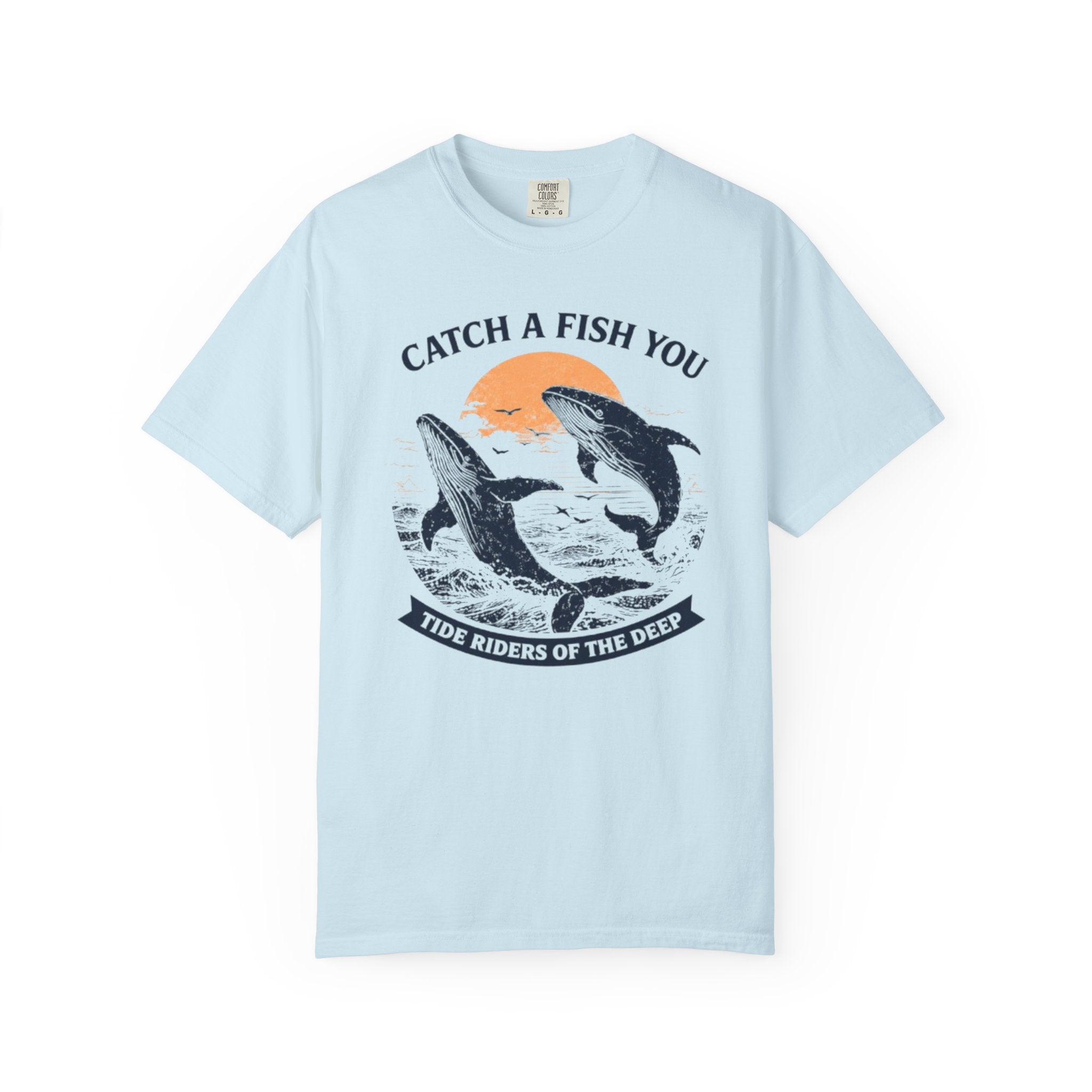 Fishing Graphic T-Shirt — "Catch a Fish You" Dolphin & Whale Ocean Tee