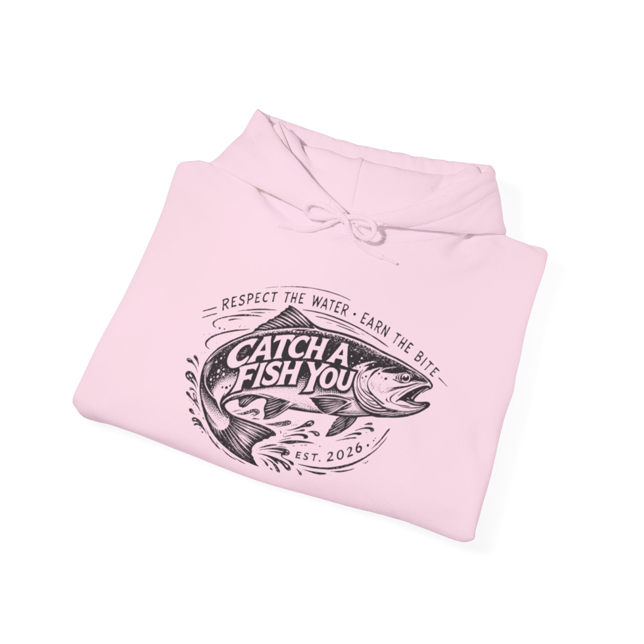 Fishing Hoodie – "Catch a Fish You" Vintage Fish Graphic Hooded Sweatshirt