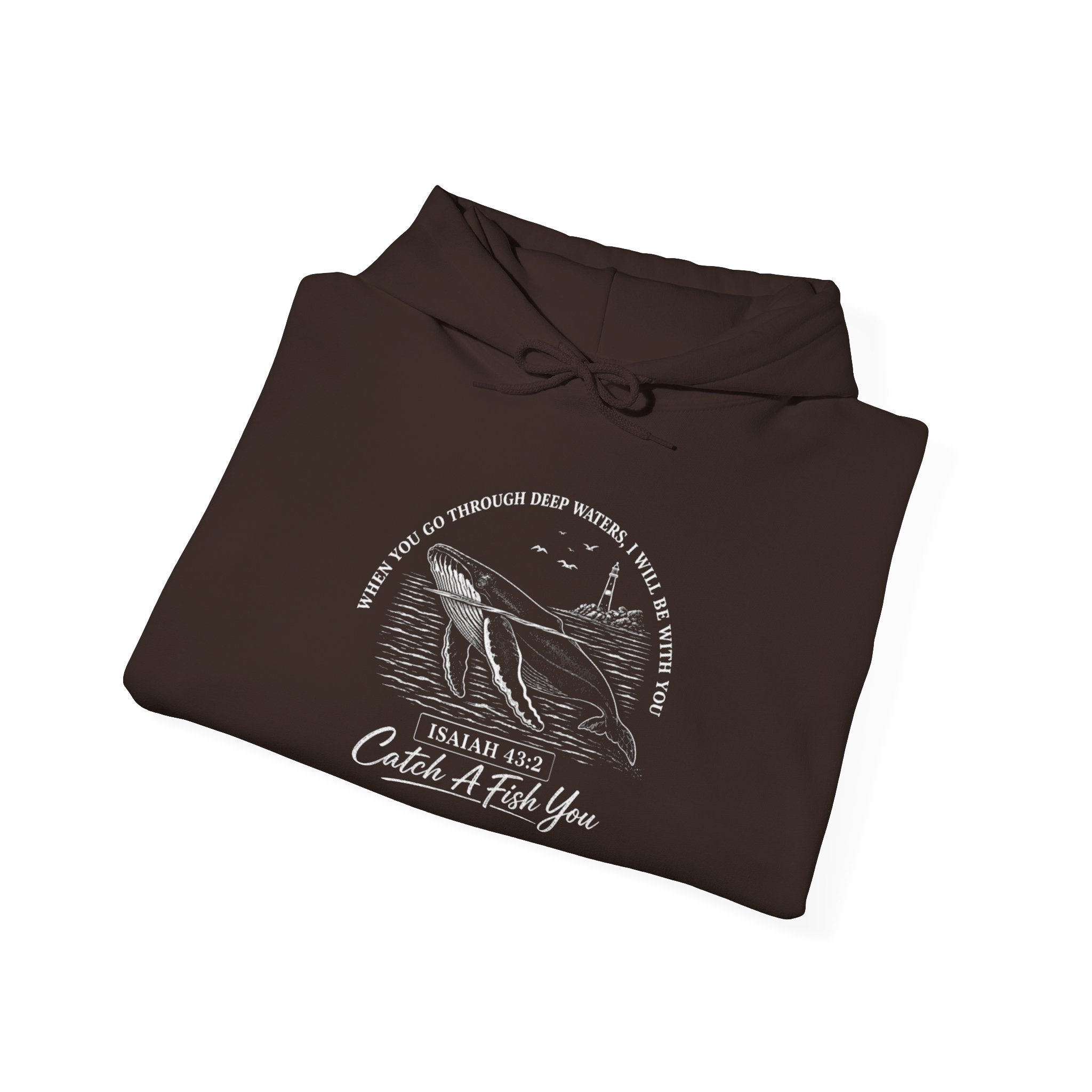 Fishing Hoodie - Whale Design "Catch A Fish You" Graphic Hoodie