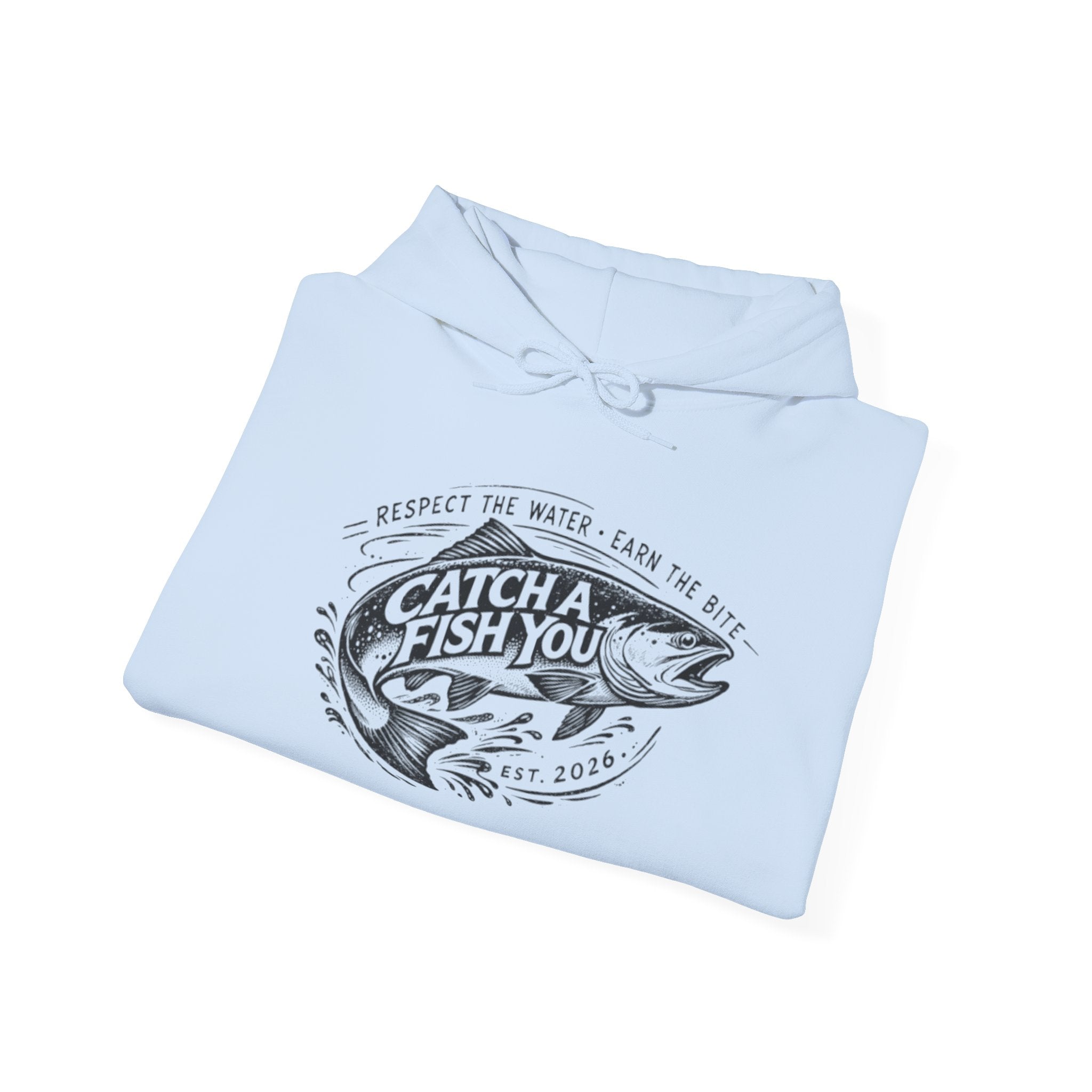 Fishing Hoodie – "Catch a Fish You" Vintage Fish Graphic Hooded Sweatshirt