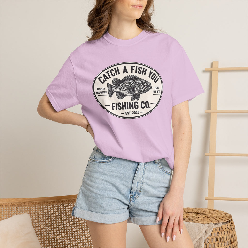 Fishing Co. Vintage Fish Logo T-Shirt — "Catch A Fish You" Graphic Tee