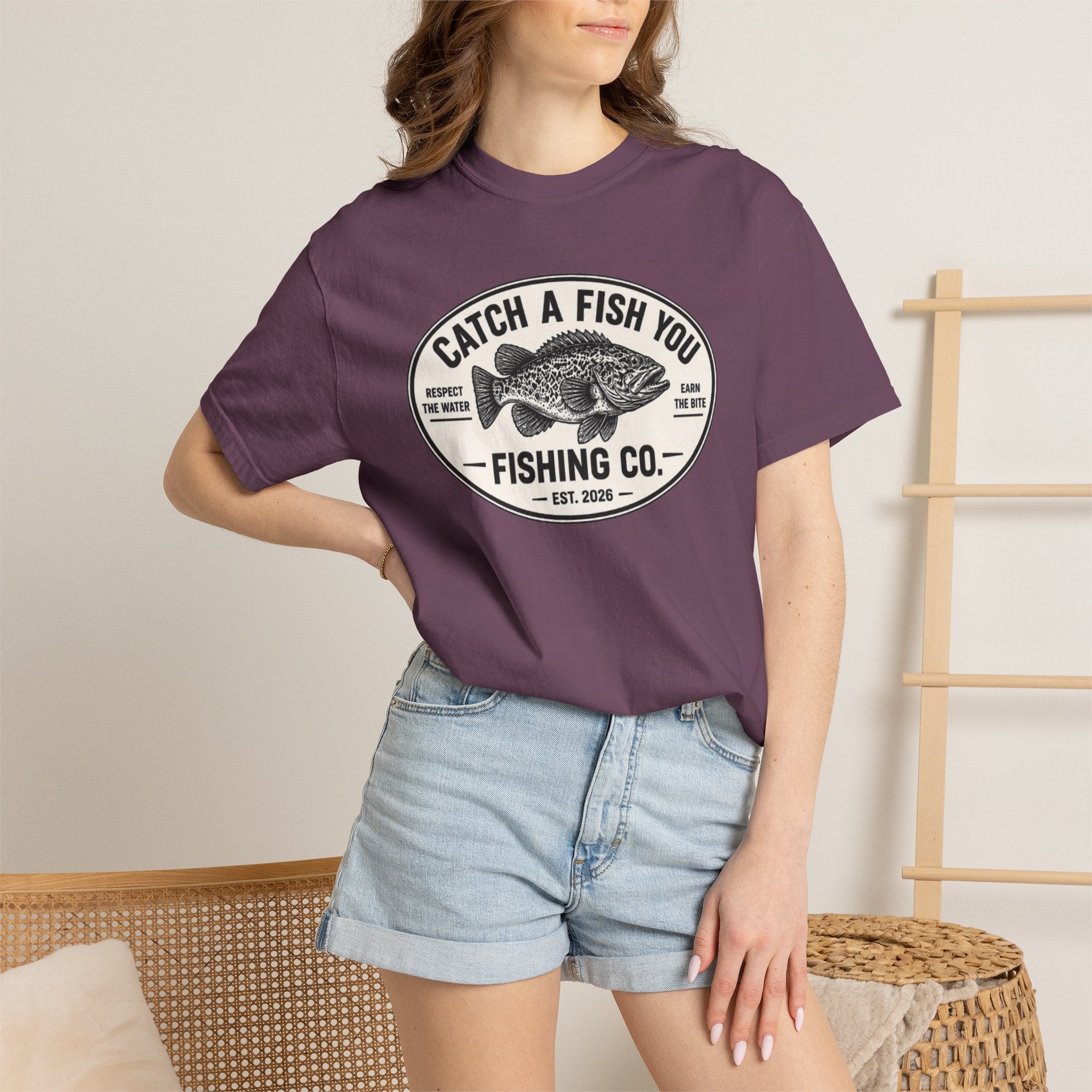 Fishing Co. Vintage Fish Logo T-Shirt — "Catch A Fish You" Graphic Tee
