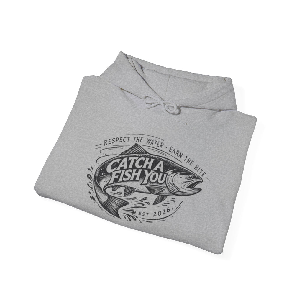 Fishing Hoodie – "Catch a Fish You" Vintage Fish Graphic Hooded Sweatshirt