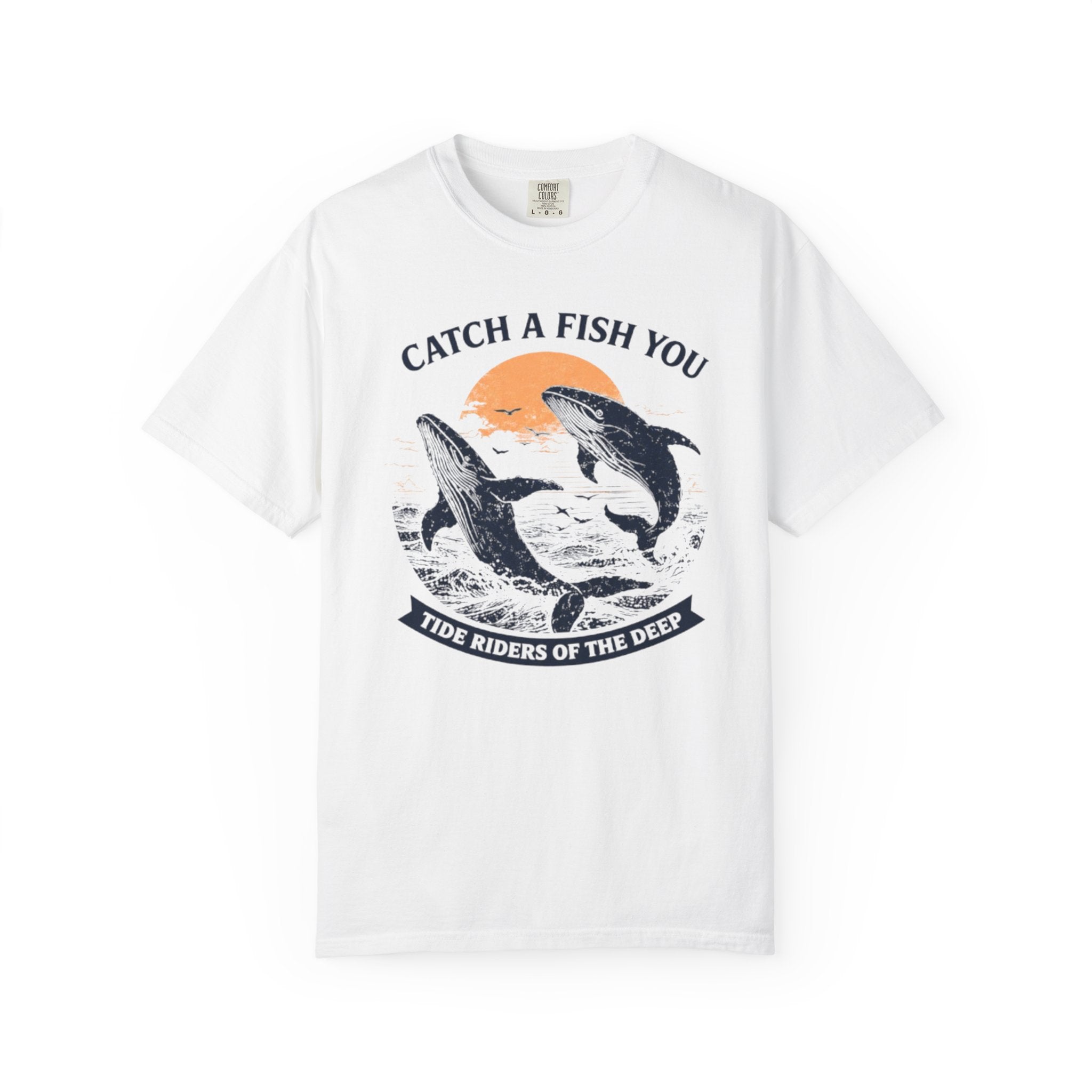Fishing Graphic T-Shirt — "Catch a Fish You" Dolphin & Whale Ocean Tee