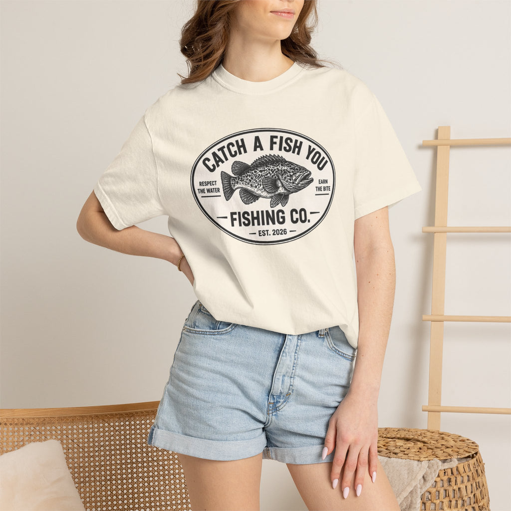 Fishing Co. Vintage Fish Logo T-Shirt — "Catch A Fish You" Graphic Tee