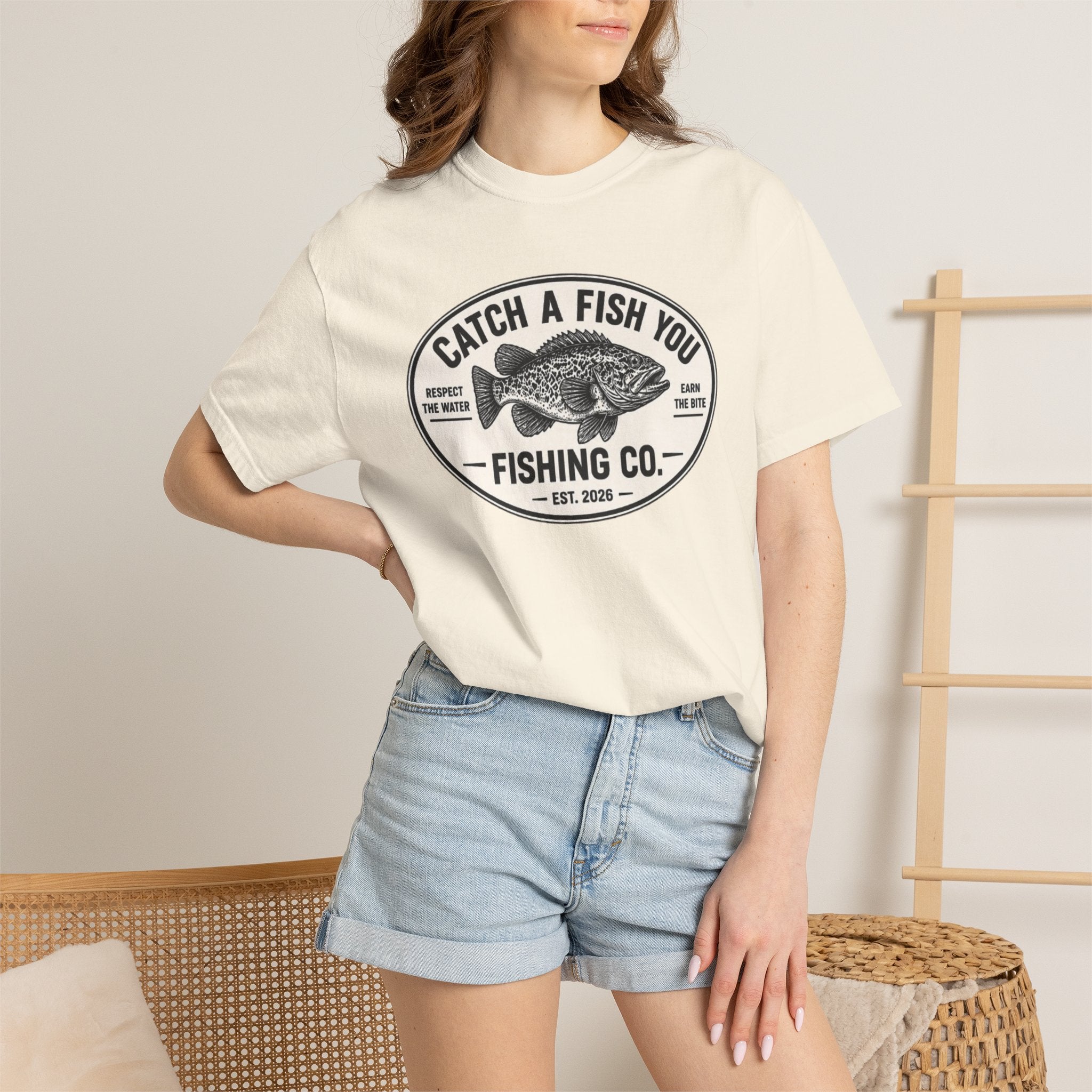 Fishing Co. Vintage Fish Logo T-Shirt — "Catch A Fish You" Graphic Tee