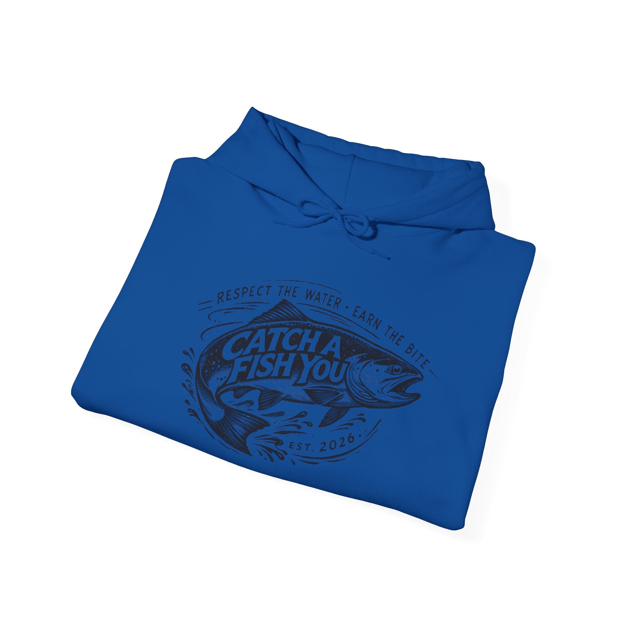 Fishing Hoodie – "Catch a Fish You" Vintage Fish Graphic Hooded Sweatshirt