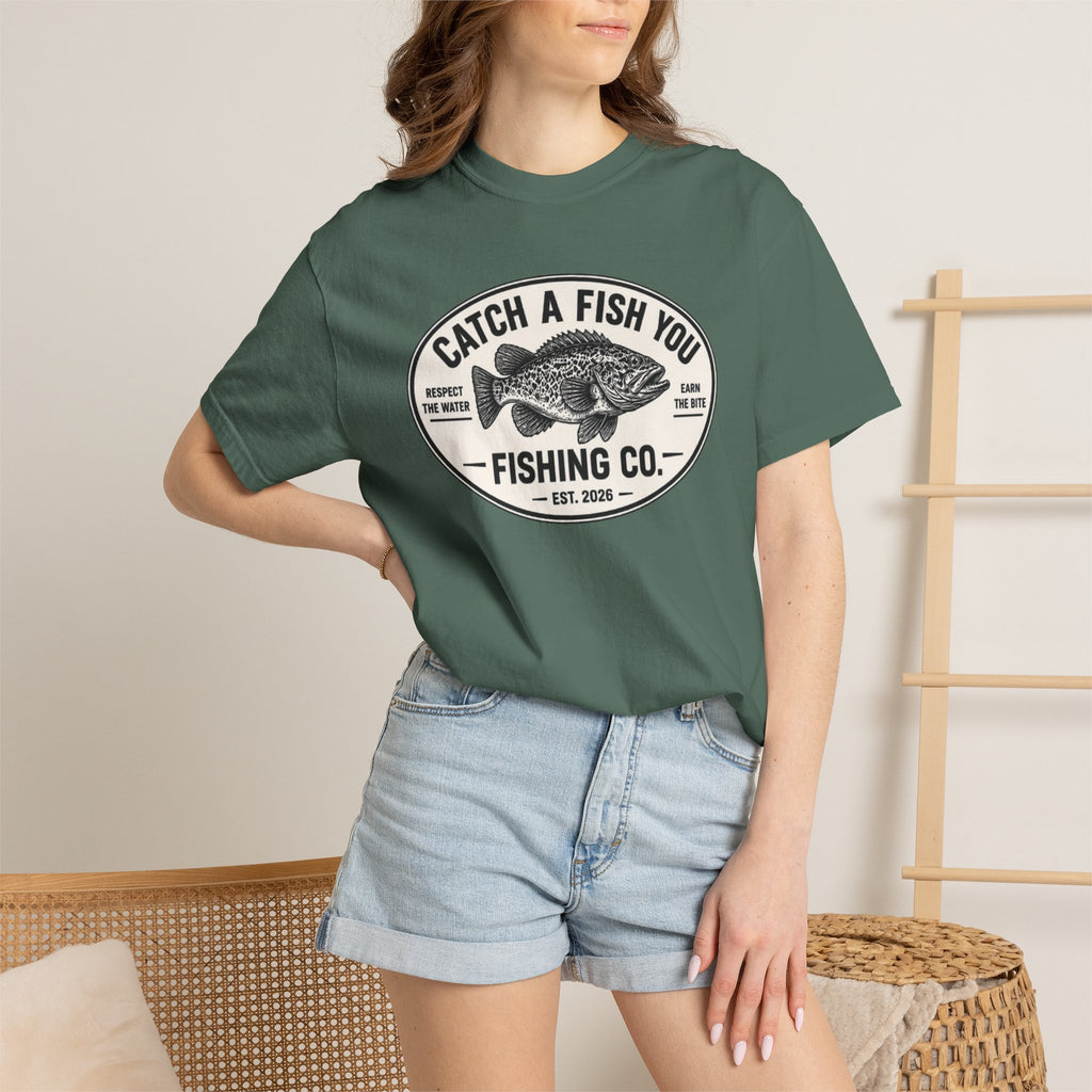 Fishing Co. Vintage Fish Logo T-Shirt — "Catch A Fish You" Graphic Tee