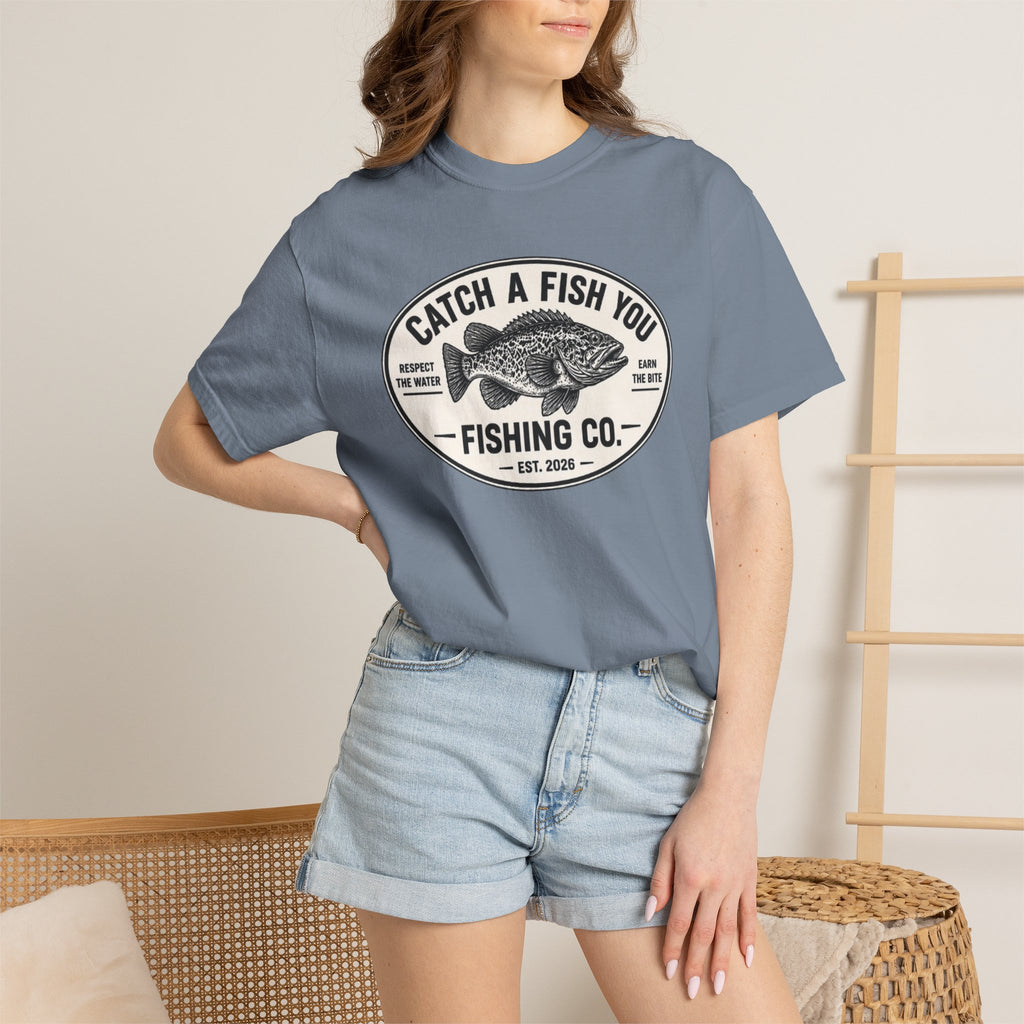 Fishing Co. Vintage Fish Logo T-Shirt — "Catch A Fish You" Graphic Tee