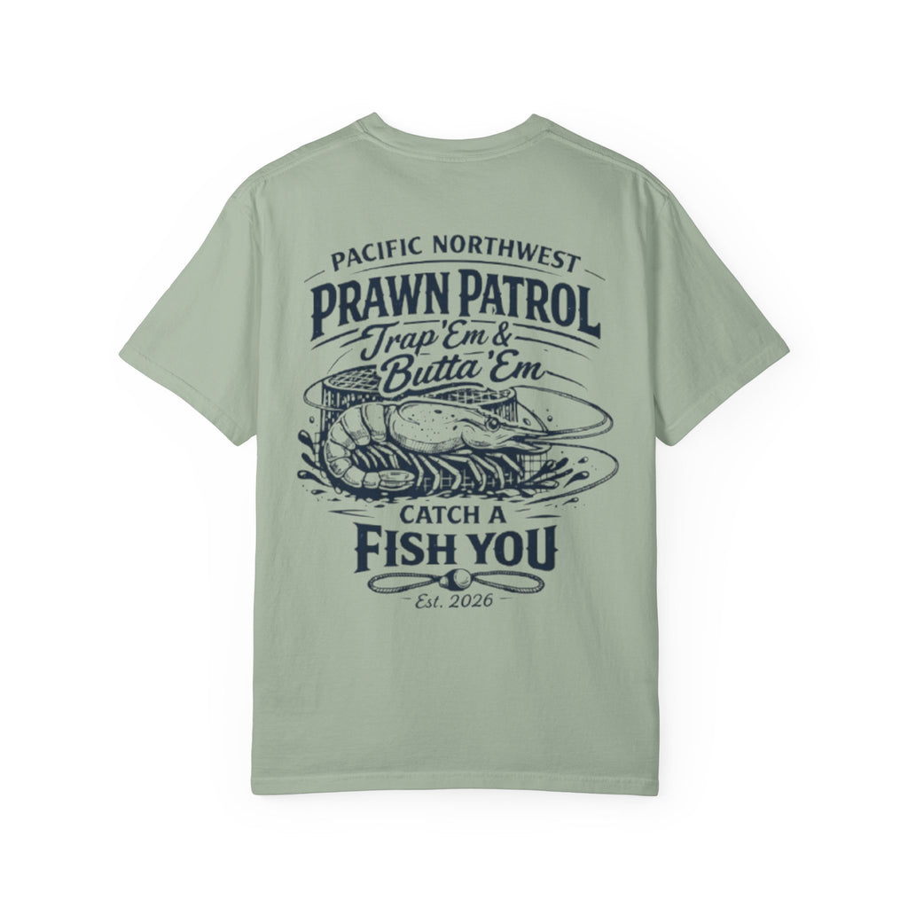 Prawn Patrol T-Shirt — 'Trap 'Em & Butta' Em' Pacific Northwest Fishing Tee