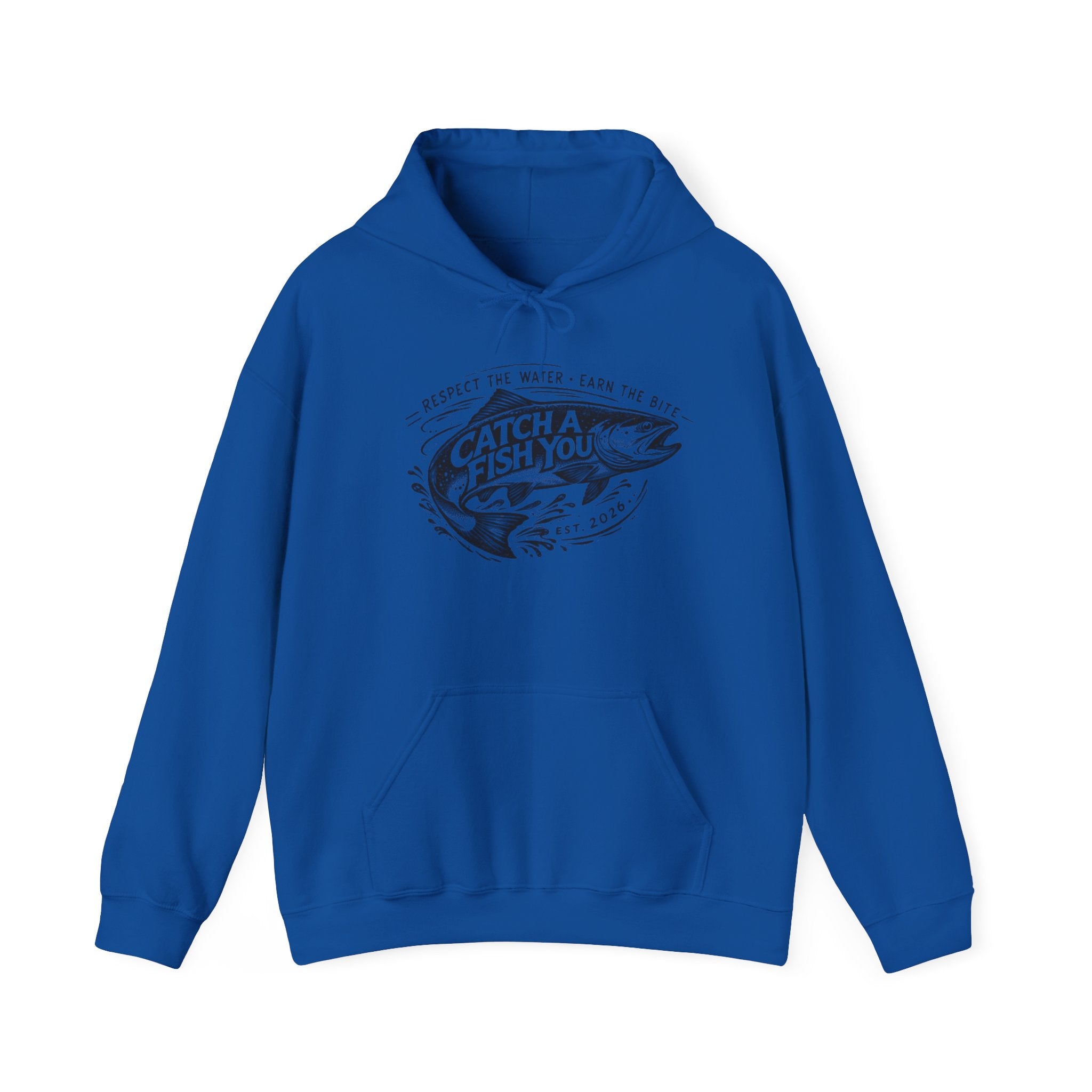 Fishing Hoodie – "Catch a Fish You" Vintage Fish Graphic Hooded Sweatshirt