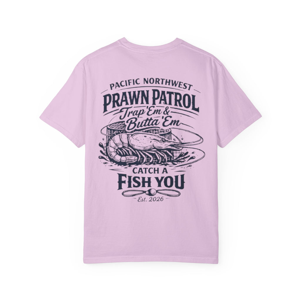 Prawn Patrol T-Shirt — 'Trap 'Em & Butta' Em' Pacific Northwest Fishing Tee
