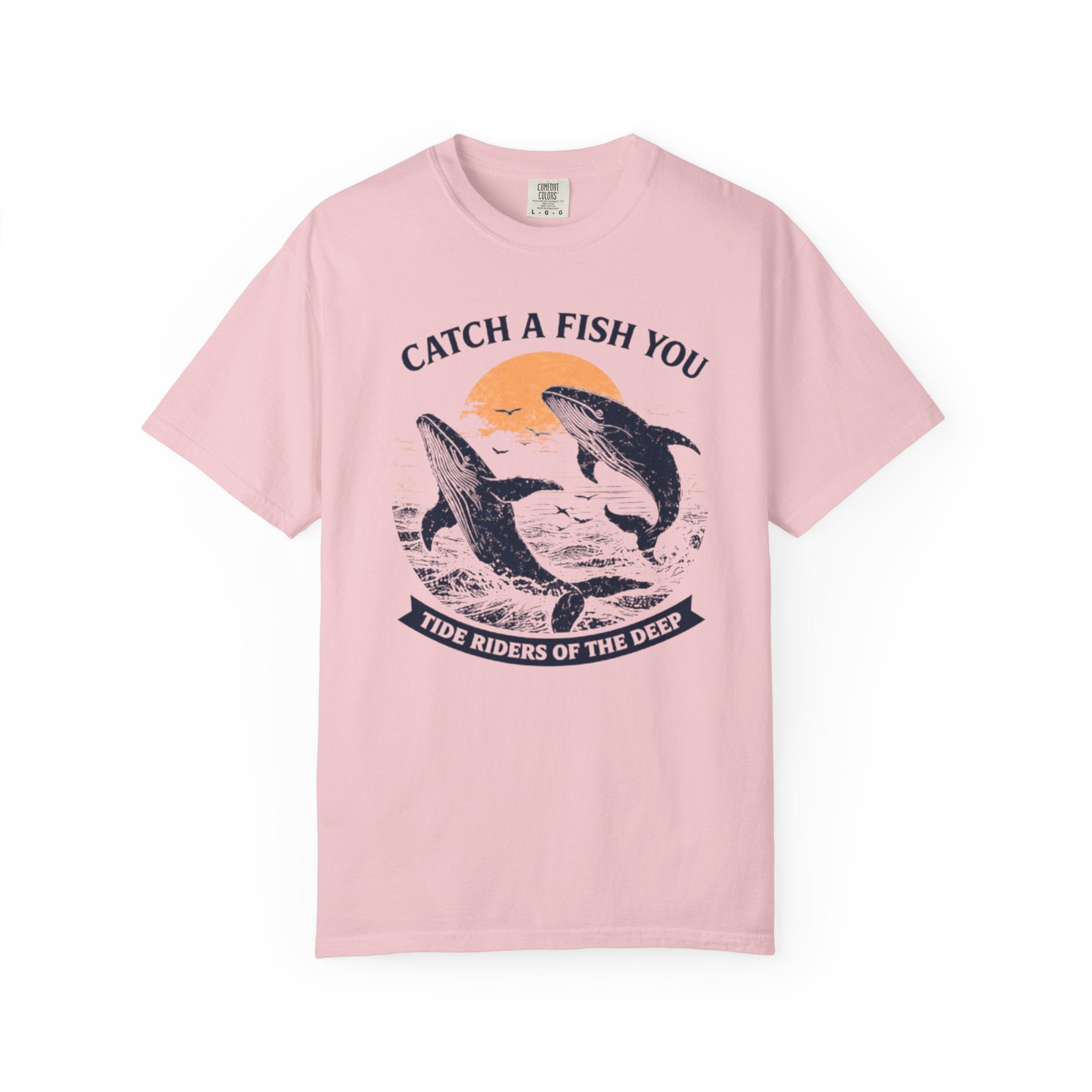 Fishing Graphic T-Shirt — "Catch a Fish You" Dolphin & Whale Ocean Tee