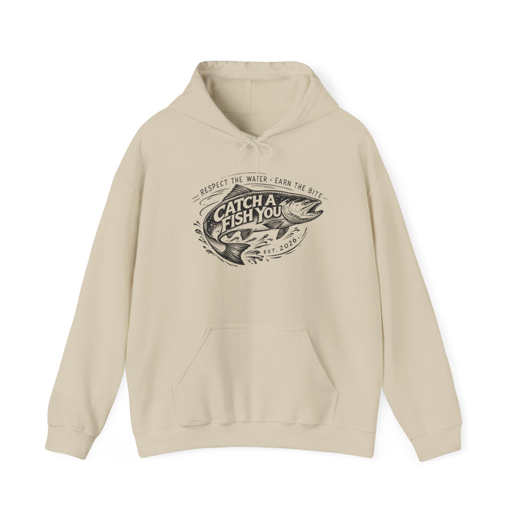 Fishing Hoodie – "Catch a Fish You" Vintage Fish Graphic Hooded Sweatshirt