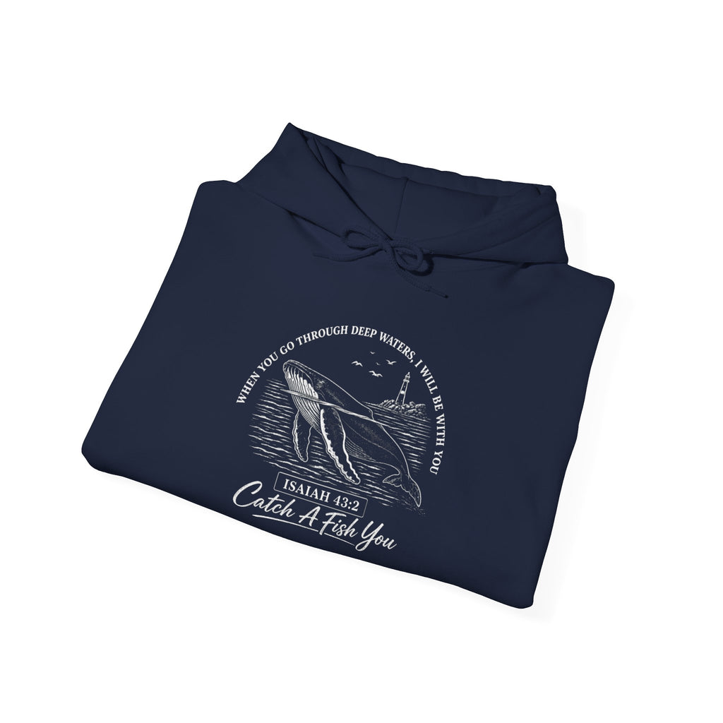 Fishing Hoodie - Whale Design "Catch A Fish You" Graphic Hoodie