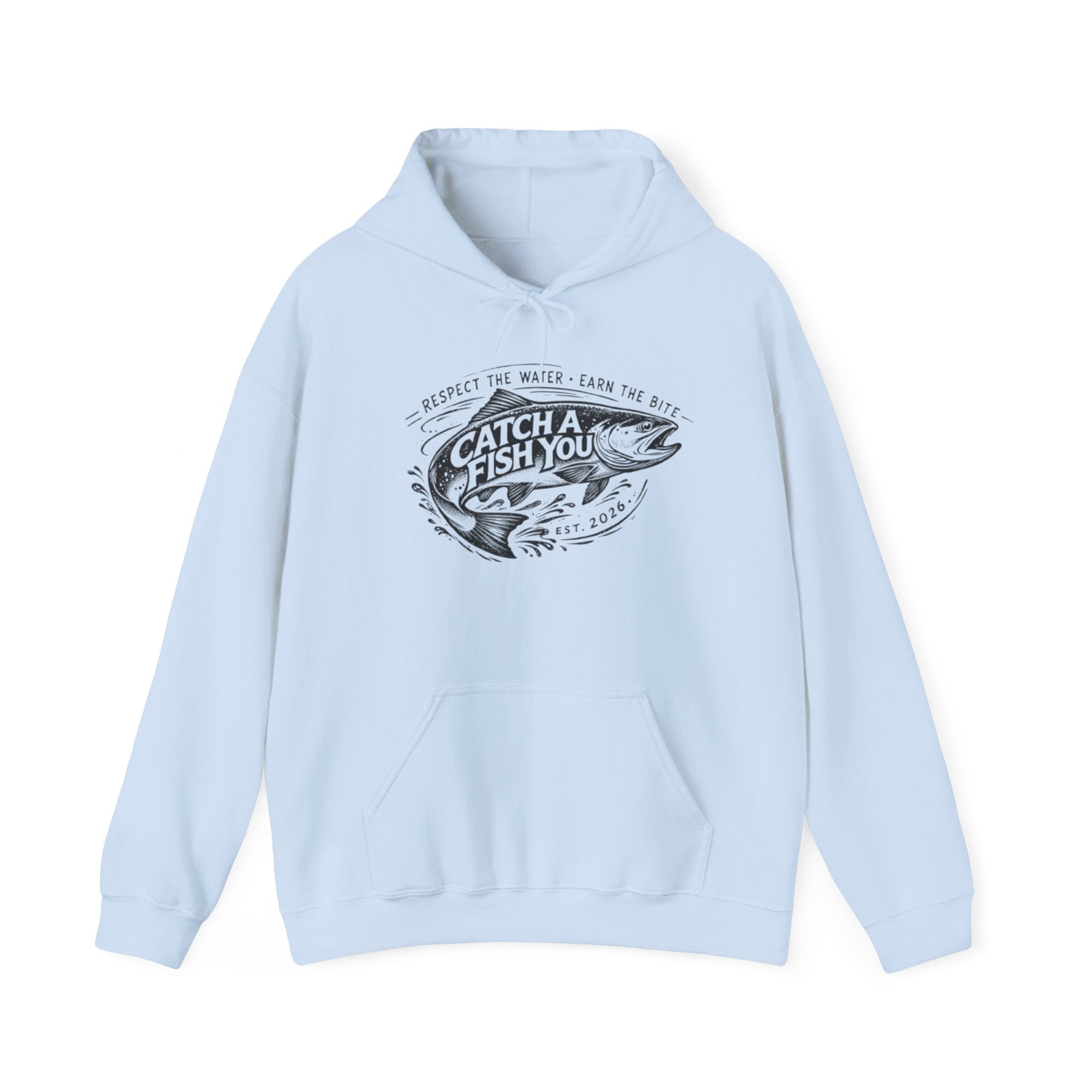 Fishing Hoodie – "Catch a Fish You" Vintage Fish Graphic Hooded Sweatshirt