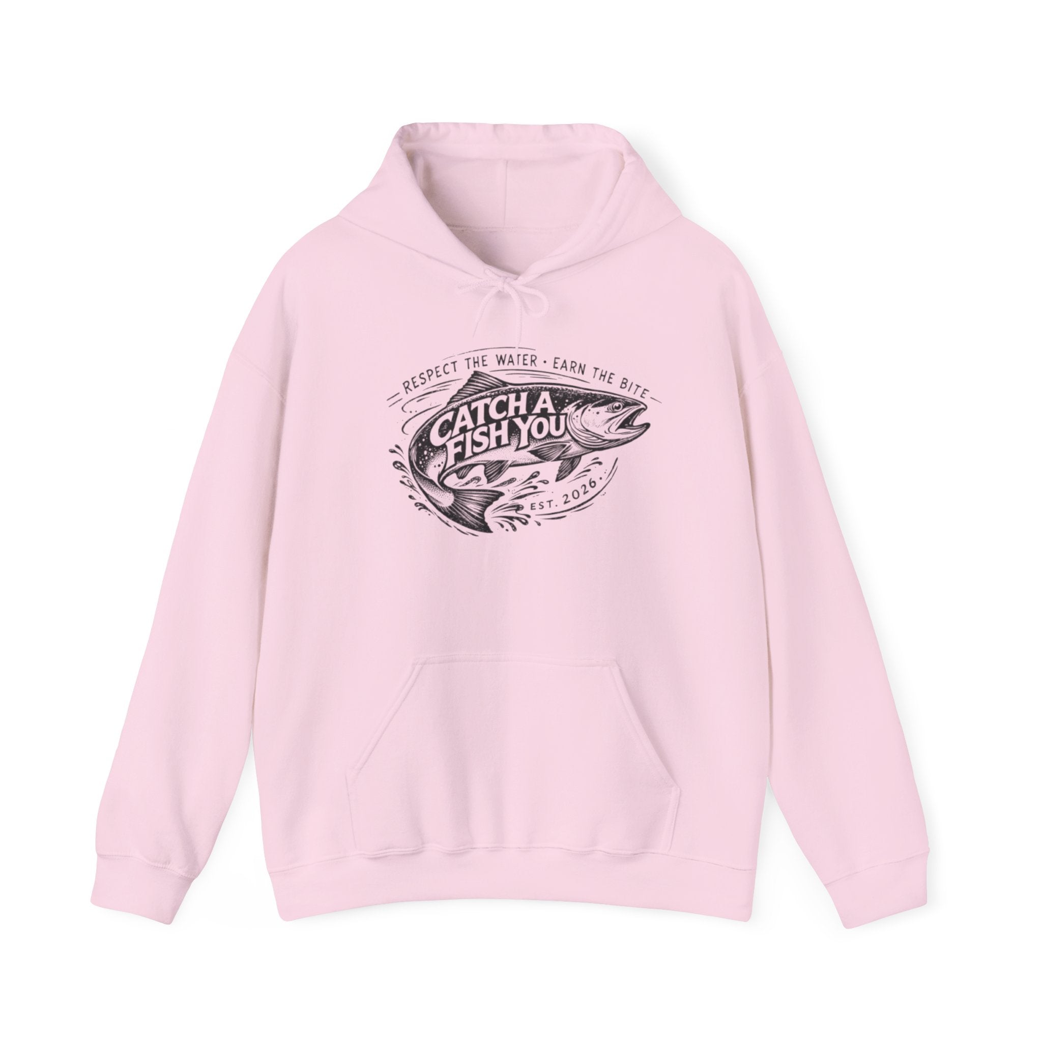Fishing Hoodie – "Catch a Fish You" Vintage Fish Graphic Hooded Sweatshirt