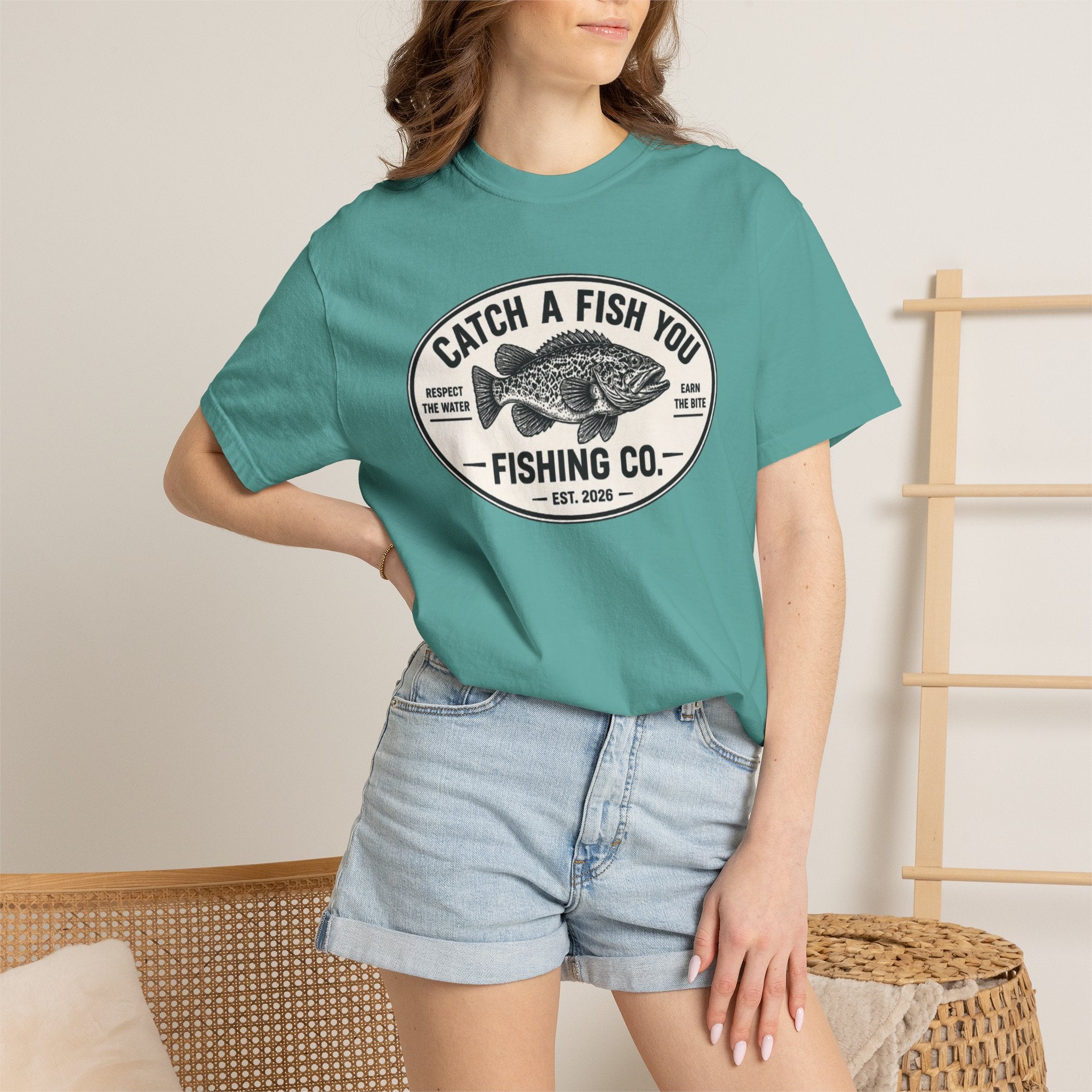Fishing Co. Vintage Fish Logo T-Shirt — "Catch A Fish You" Graphic Tee