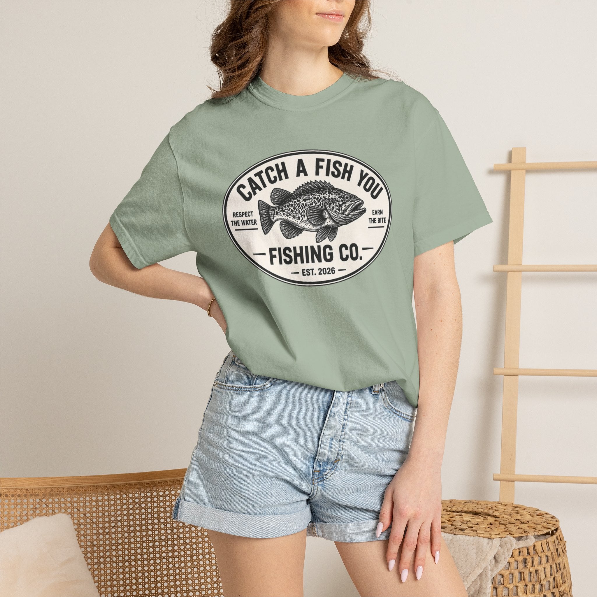Fishing Co. Vintage Fish Logo T-Shirt — "Catch A Fish You" Graphic Tee