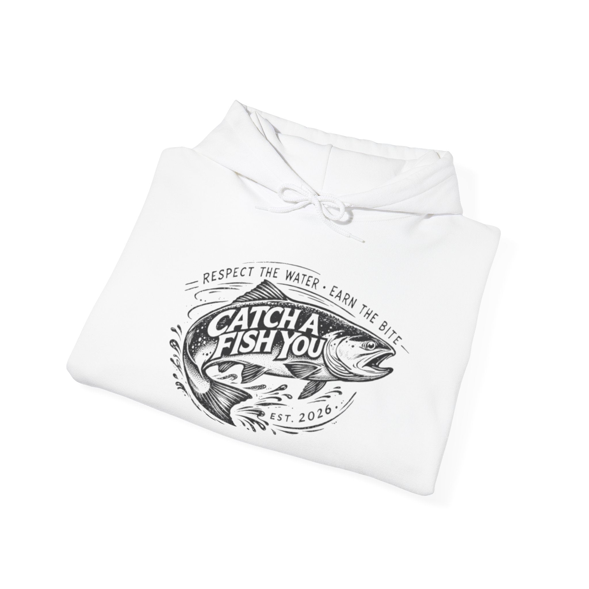 Fishing Hoodie – "Catch a Fish You" Vintage Fish Graphic Hooded Sweatshirt